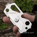 ポケットキーホルダーマルチツールステンレス鋼チタンEDCナイフ